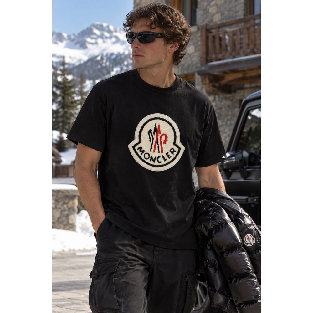 Moncler Black T Shirt Tee Top  Mens Size 3XL